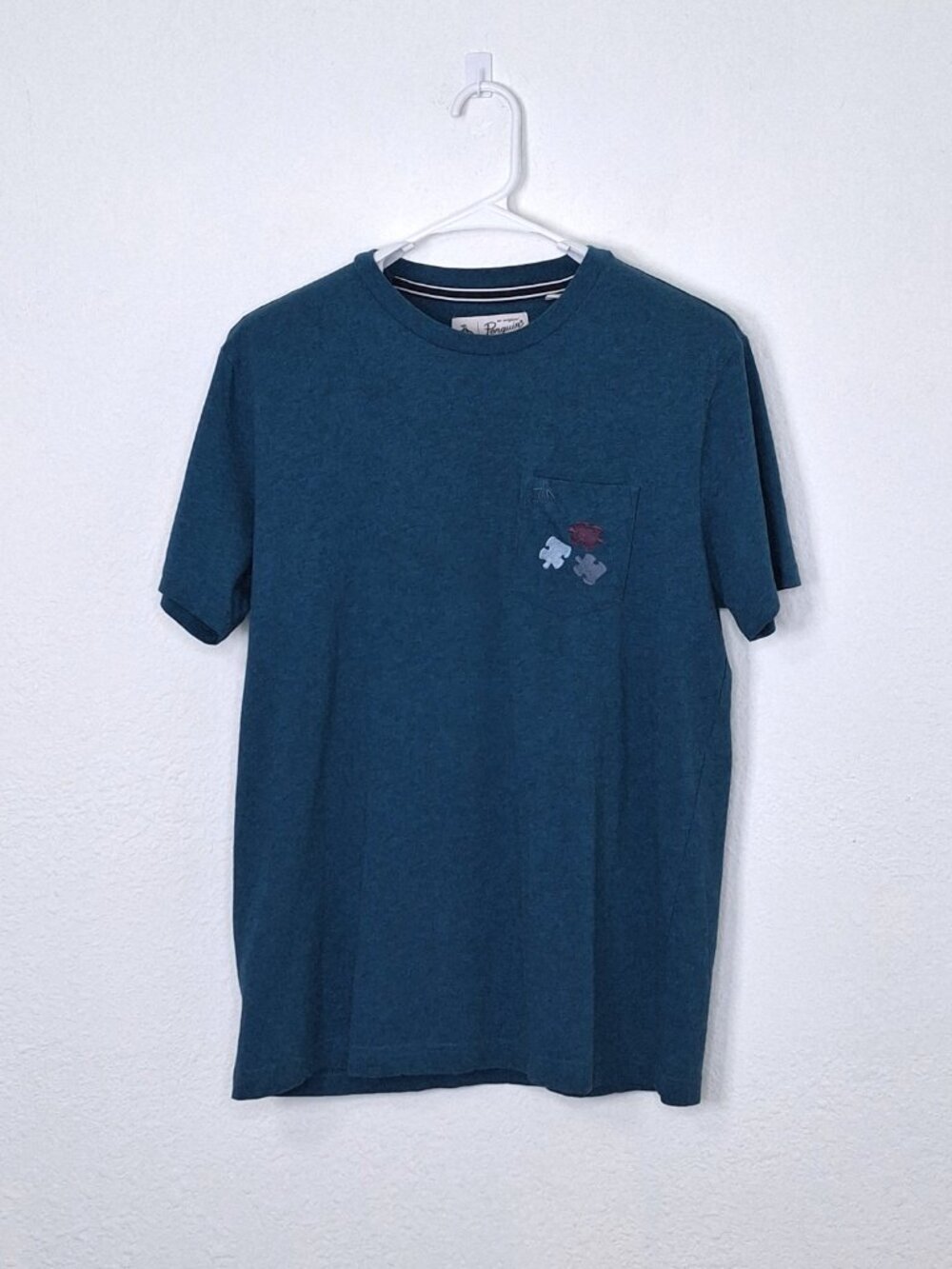 Penguin Original Mens T-Shirt Sz M Pocket Organic Cotton Coastal Sustainable